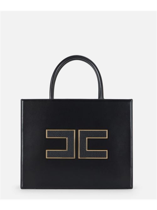 BIG TOTE WITH LOGO ELISABETTA FRANCHI | BS32A56E2110 Nero